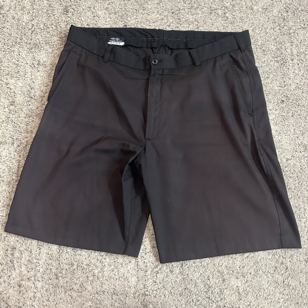 Snake Eyes Players Black Flat Front Golf Shorts Mens 40 Easy Care Performance